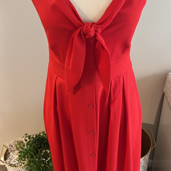 Kenzie Red Midi Dress - Picture 2 of 4